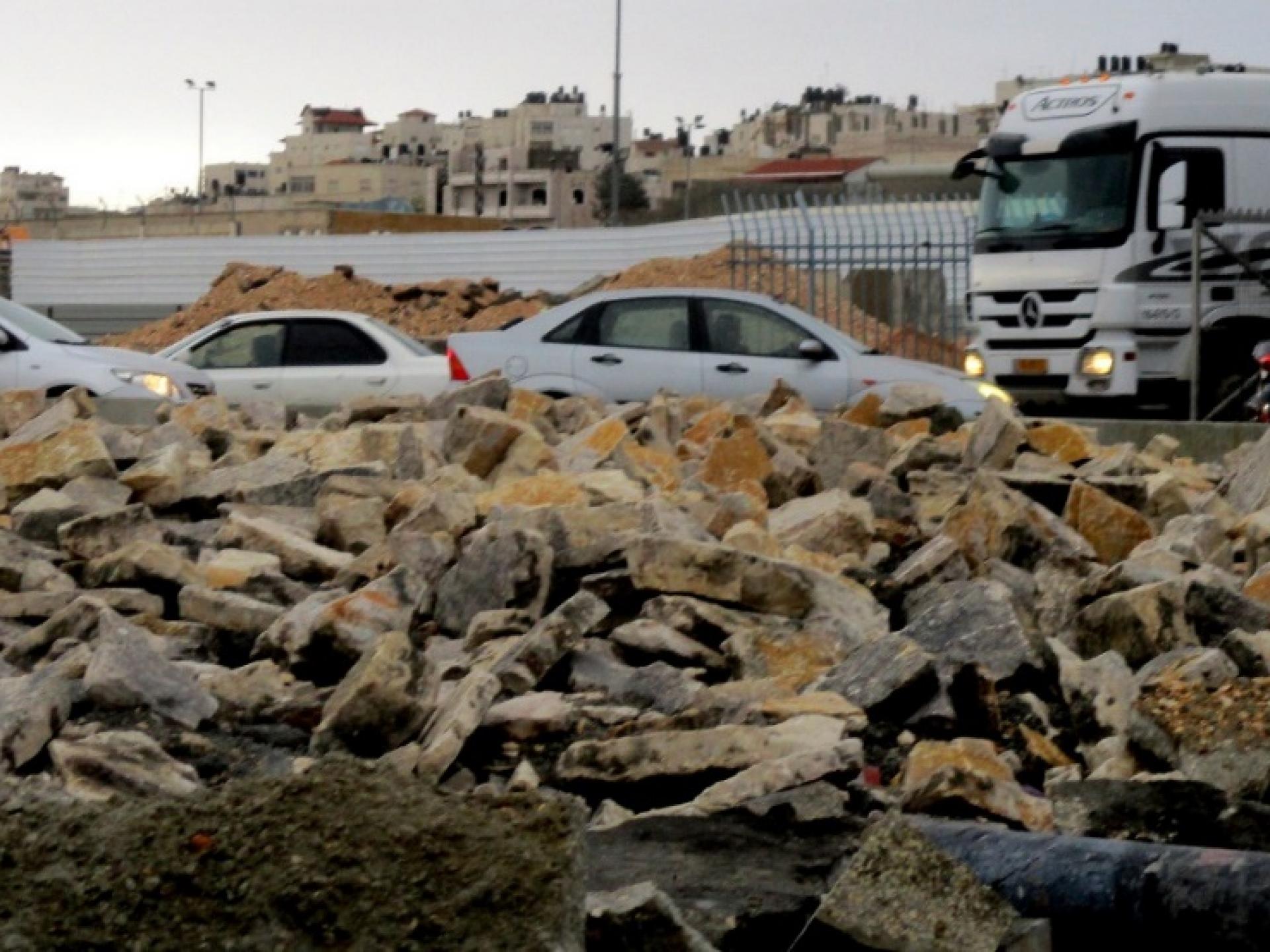  Qalandiya demolished parking lot