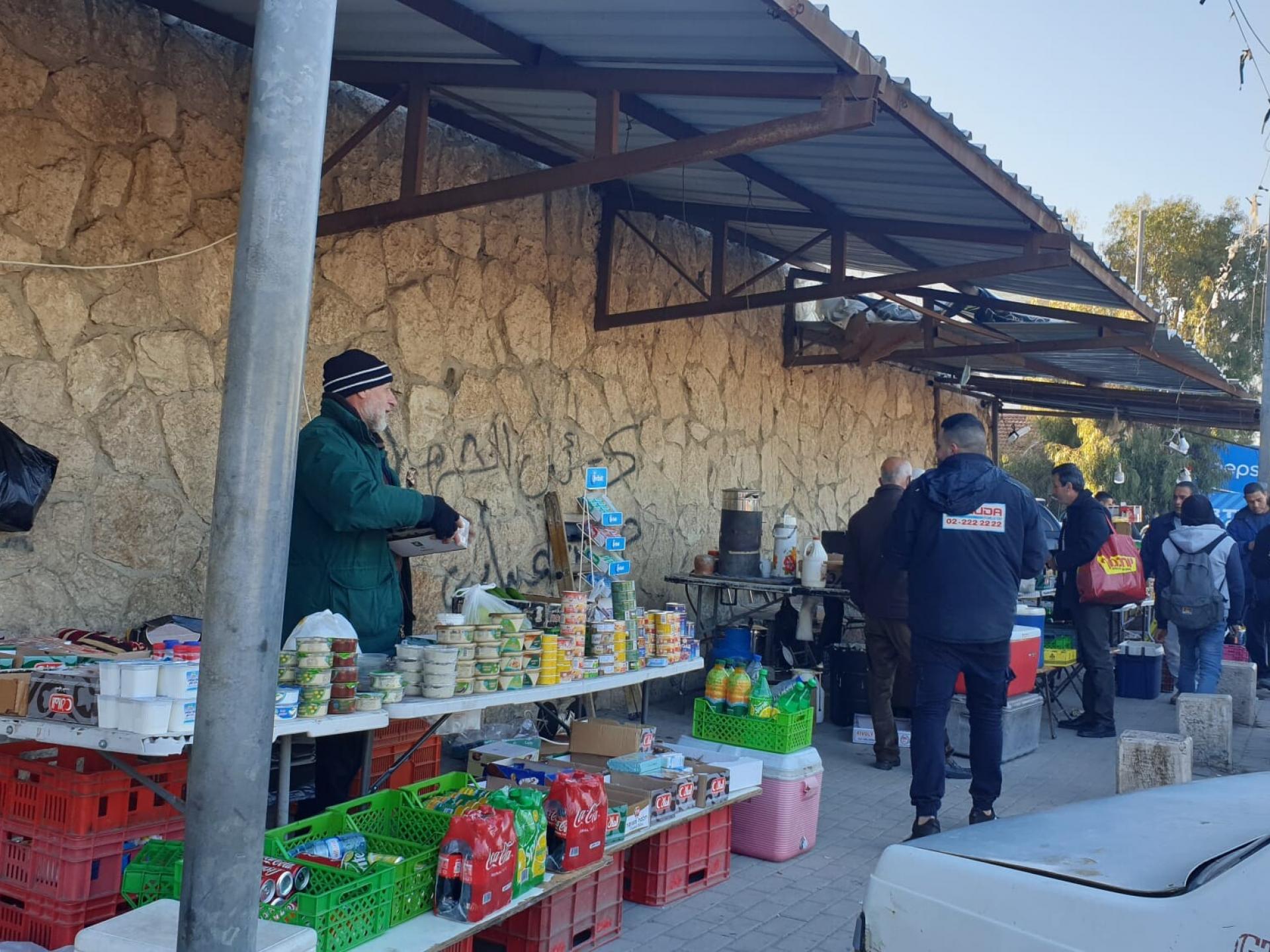מחסום בית לחם - השוק בצדהפלסטיני