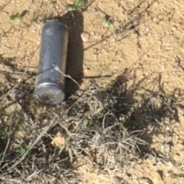   Tear gas canister near the school in Urif