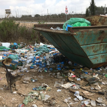 מחסום טורה 7.8.2019 - בכניסה למחסום זוהמה צה"לית לתפארת הכיבוש