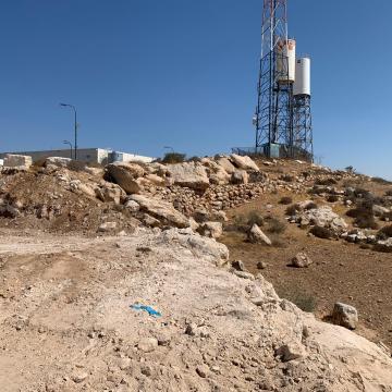 ליד מבני המועצה האזורית דרום הר חברון - השתלטות על קרקע פלסטינית