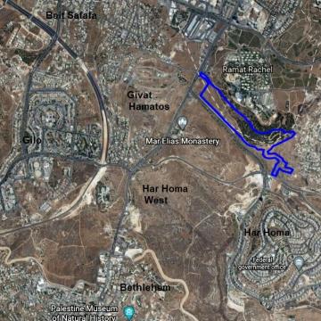 ירושלים - התנחלות חדשה שתחבר את הר חומה עם גבעת המטוס