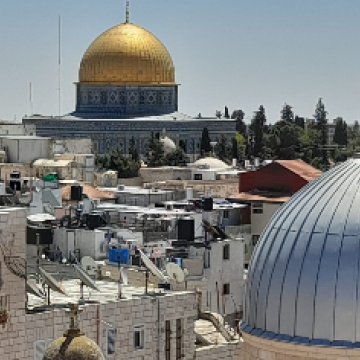 ירושלים, העיר העתיקה - המראה מגג בית ההארחה האוסטרי