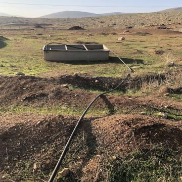 Jordan Valley - Water tank in a fenced area