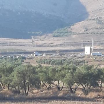 Huwarra - Nablus. Traffic jam on the road