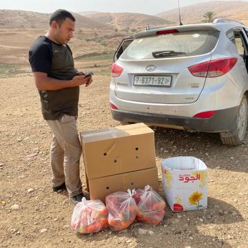 Jordan Valley. Distributing  food donation to the communities