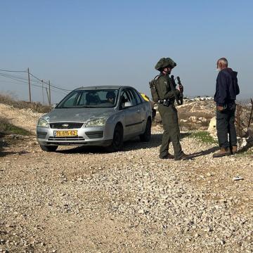 החרמת רכב של פלסטיני שנסע על כביש אפרטהייד