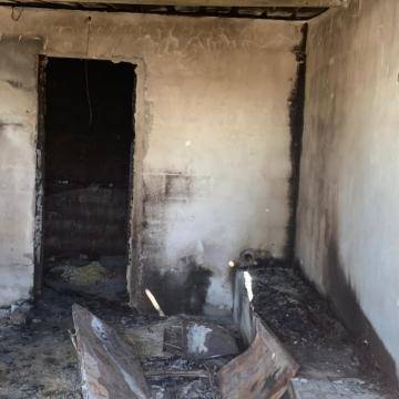 The house burned by the settlers in Kfar Safai