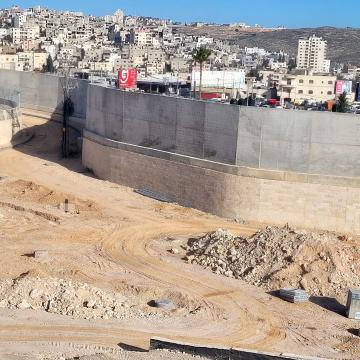 Qalandiya CP: Work on the Road subsidence for the Israelis has slowed down