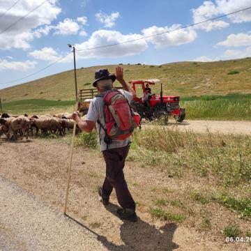 The Jordan Valley: Dan from a herders escort group, in the field